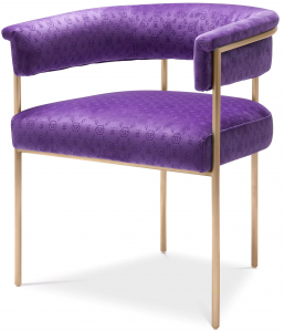 Мягкий стул Monogram 68X59X74 CM пурпурного цвета Philipp Plein Collaborations