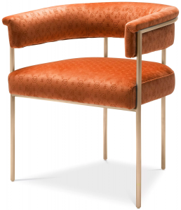 Мягкий стул Monogram 68X59X74 CM оранжевого цвета Philipp Plein Collaborations