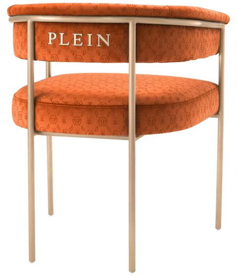 Мягкий стул Monogram 68X59X74 CM оранжевого цвета Philipp Plein Collaborations 3