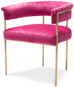 Мягкий стул Monogram 68X59X74 CM розового цвета Philipp Plein Collaborations