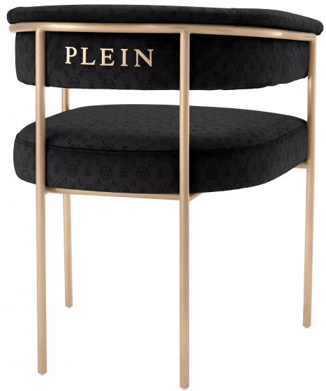 Мягкий стул Monogram 68X59X74 CM черного цвета Philipp Plein Collaborations 3