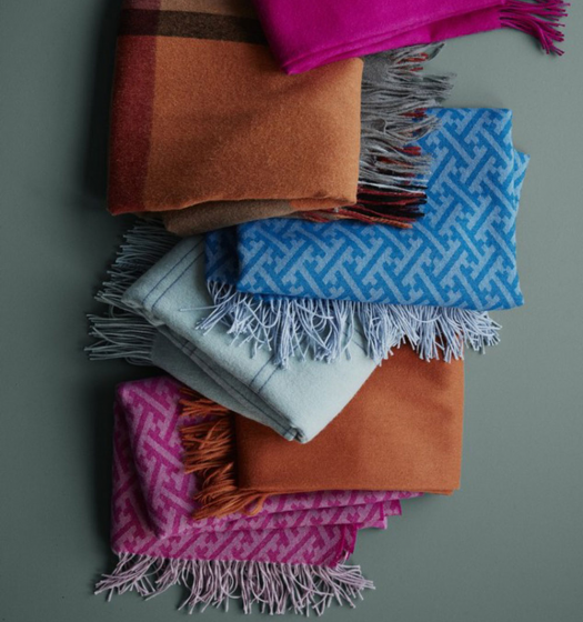 Плед из шерсти альпаки Amazing 130X200 CM grey blue/grey 2