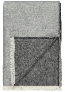 Плед из овечий шерсти Venice 130X190 CM White/grey