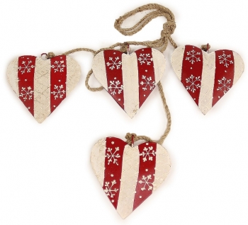 Новогоднее украшение из металла Christmas Hearts