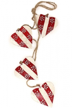 Новогоднее украшение из металла Christmas Hearts