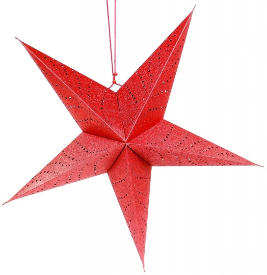 Традиционный подвесной декор Star LED 60 CM красного цвета 1
