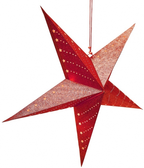 Традиционный подвесной декор Star LED 60 CM красного цвета 3