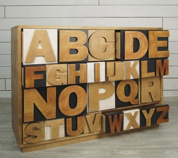 Комод Alphabeto Birch 120X40X85 CM