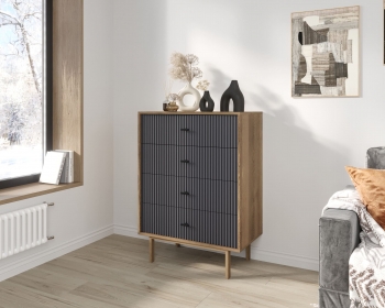 Вертикальный комод с четырьмя ящиками Emerson 80X45X110 CM