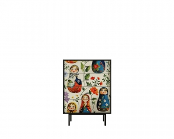 Вертикальный комод с четырьмя ящиками Emerson 80X45X110 CM