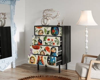 Вертикальный комод с четырьмя ящиками Emerson 80X45X110 CM