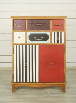 Вертикальный комод Гуашь из массива березы 71X33X97 CM