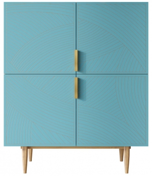 Комод Line 100X45X120 CM blue