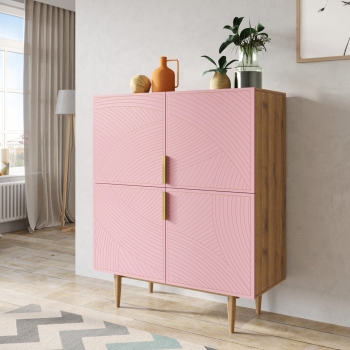 Комод Line 100X45X120 CM pink