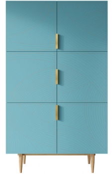Большой комод Line 100X45X170 CM blue