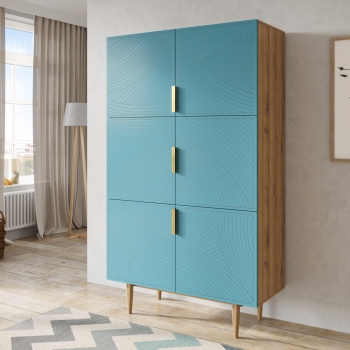 Большой комод Line 100X45X170 CM blue