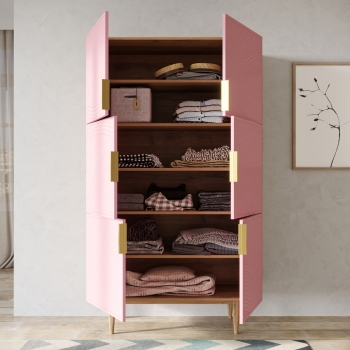 Большой комод Line 100X45X170 CM pink