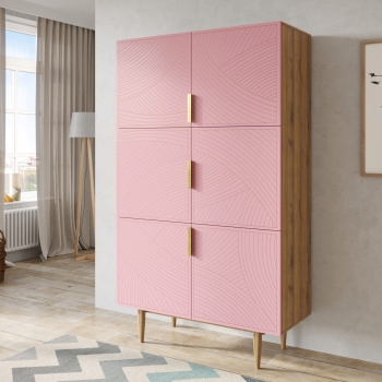 Большой комод Line 100X45X170 CM pink