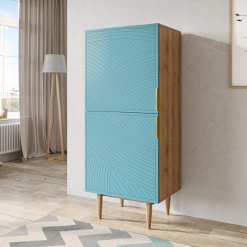 Вертикальный комод Line 60X45X140 CM blue