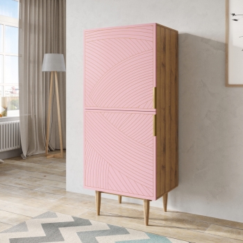 Вертикальный комод Line 60X45X140 CM pink