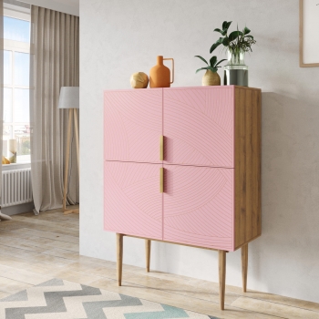 Комод Line 90X50X125 CM pink
