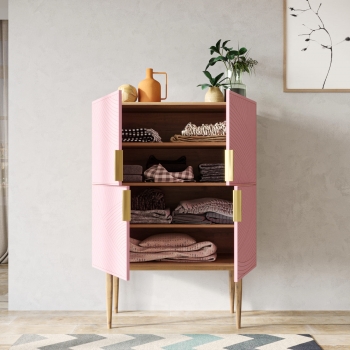 Комод Line 90X50X125 CM pink