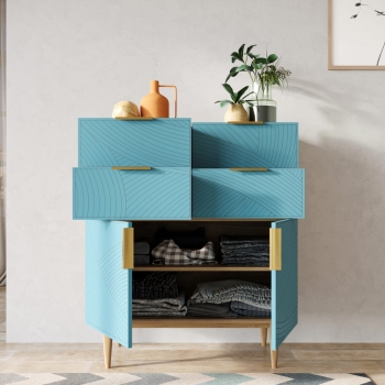 Комод Line 90X60X105 CM blue