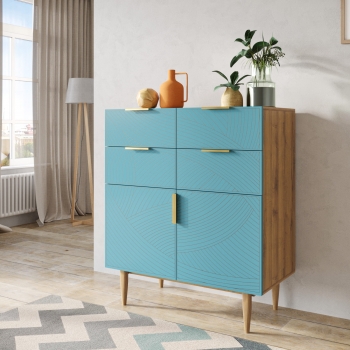 Комод Line 90X60X105 CM blue