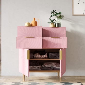 Комод Line 90X60X105 CM pink