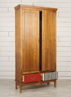 Двустворчатый платяной шкаф Гуашь 100X60X200 CM 4