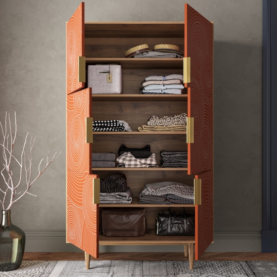 Высокий комод Line 104X45X174 CM 2