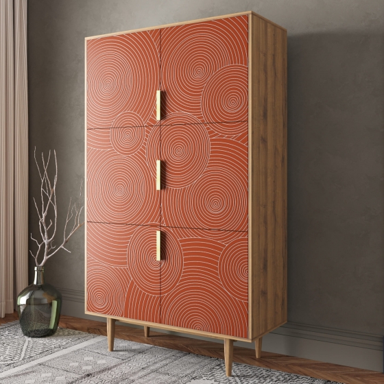 Высокий комод Line 104X45X174 CM 3