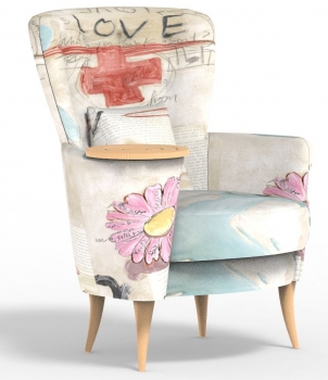 Кресло с встроенным столиком Christie 90X90X103 CM