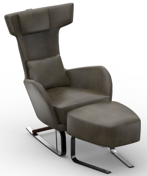 Кресло с оттоманкой Kangou 70X94X109 / 52X51X48 CM 3