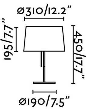 Настольная лампа Volta 31X31X45 CM белая 4