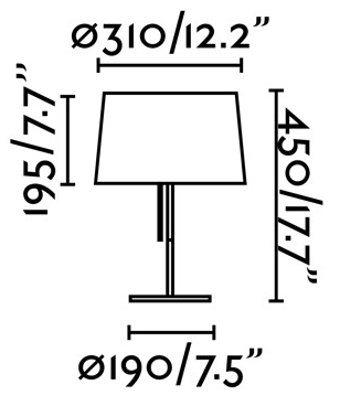 Настольная лампа Volta 31X31X45 CM чёрная 4
