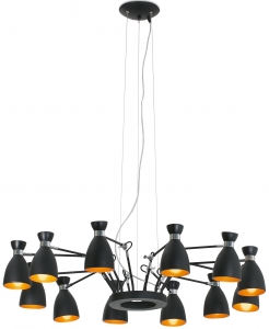 Люстра Retro 100X100X50 CM чёрно медная