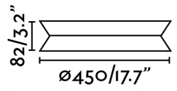 Потолочный светильник Tender LED 45X45X8 CM белый