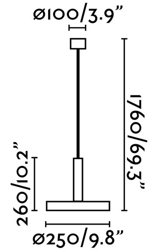 Подвесной светильник Whizz 25X25X26 CM чёрный 6