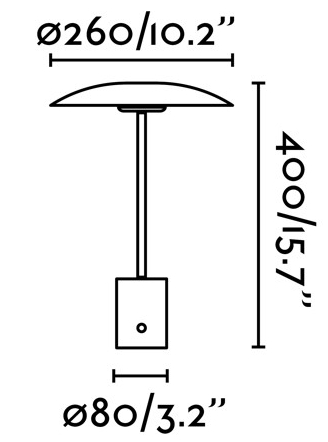 Настольная портативная лампа Hoshi LED 26X26X40 CM Black 5
