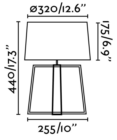 Настольная лампа Bliss 32X32X44 CM 4