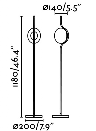 Напольная лампа Le Vita 20X20X180 CM 4