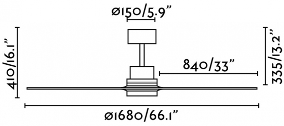 Потолочный вентилятор Lantau-G 168X168X41 CM 2