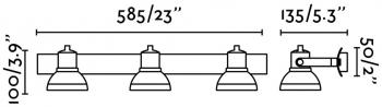Настенный светильник Ring LED 59X14X10 CM никель