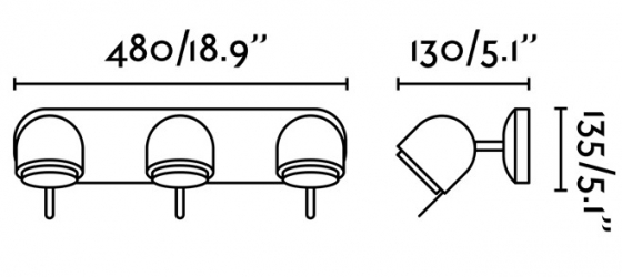 Настенный светильник Stone 48X13X14 CM 5