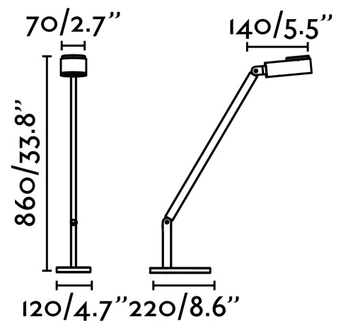 Светильник для рабочего стола Inviting LED 36X12X86 CM белый 4