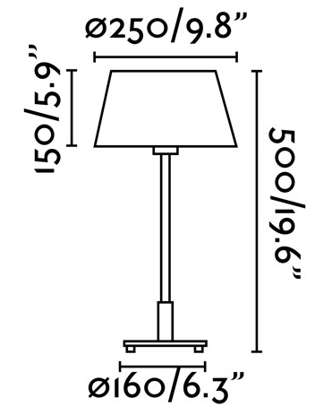 Настольная лампа Mitic 25X25X50 CM 3