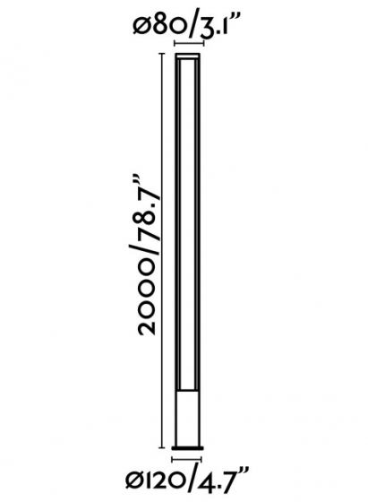 Фонарный столб  Grop LED 12X12X200 CM 4