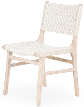 Стул из дерева и синтетического ротанга Eley 51X56X88 CM