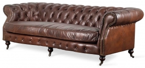 Винтажный диван в английском стиле Cambridge 225X100X70 CM